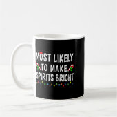 Most Likely To Christmas Xmas Pajamas Funny Matchi Kaffeetasse (Links)