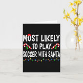 Most Likely To Christmas Xmas Pajamas Funny Matchi Karte (Gelbe Blume)