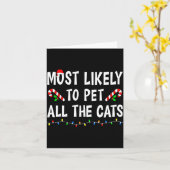 Most Likely To Christmas Xmas Pajamas Funny Matchi Karte (Gelbe Blume)