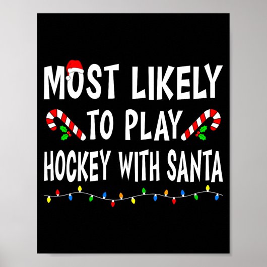 Most Likely To Christmas Xmas Pajamas Funny Matchi Poster (Vorne)