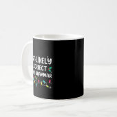 Most Likely To Correct Santa's Grammar Christmas P Kaffeetasse (Vorderseite Links)
