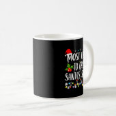 Most Likely To Crash Santas Sleigh Funny Family Ch Kaffeetasse (VorderseiteRechts)