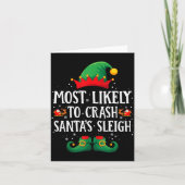 Most Likely To Crash Santa's Sleigh Matching Chris Karte (Vorderseite)