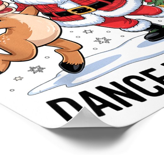 Most Likely To Dance With Santa Funny Christmas De Poster (Ecke)