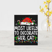 Most Likely To Decorate Her Cat Family Matching Ch Karte (Gelbe Blume)