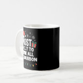 Most Likely To Drink All The Bourbon Christmas Fun Kaffeetasse (Vorderseite Links)