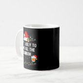 Most Likely To Drink All The Bourbon Funny Christm Kaffeetasse (Vorderseite Links)