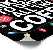 Most Likely To Drink All The Coffee Funny Christma Poster (Ecke)