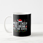 Most Likely To Drink All The Coffee Funny Family C Kaffeetasse (Links)