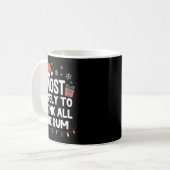 Most Likely To Drink All The Rum Christmas Funny X Kaffeetasse (Vorderseite Links)