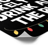 Most Likely To Drink All The Rum Christmas Funny X Poster (Ecke)