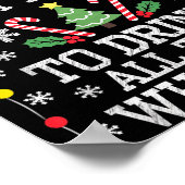Most Likely To Drink All The Whiskey Funny Christm Poster (Ecke)