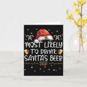 Most Likely To Drink Santa Beer Funny Christmas Dr Karte (Gelbe Blume)