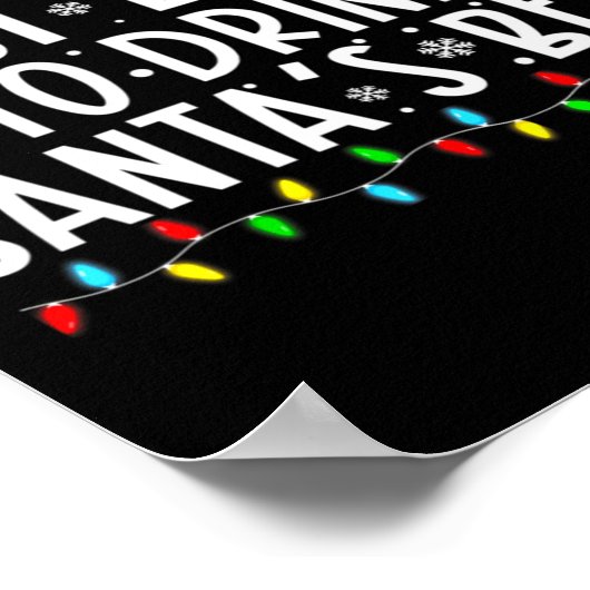 Most Likely To Drink Santas Beer Funny Drinking C  Poster (Ecke)