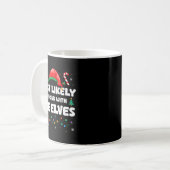 Most Likely To Drink With The Elves Christmas Humo Kaffeetasse (Vorderseite Links)