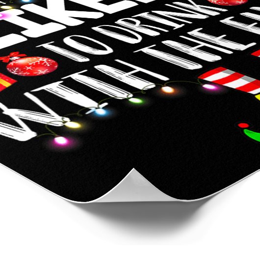 Most Likely To Drink With The Elves Matching Chris Poster (Ecke)