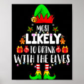 Most Likely To Drink With The Elves Matching Chris Poster (Vorne)