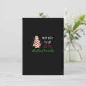 Most Likely To Eat All The Christmas Tree Cakes Fu Einladung (Stehend Vorderseite)