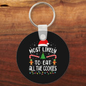 Most Likely To Eat All The Cookies Family Matching Schlüsselanhänger (Vorderseite)