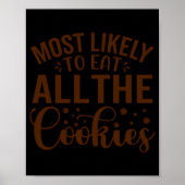 Most Likely To Eat All The Cookies Poster (Vorne)