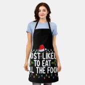 Most Likely To Eat All The Food Christmas Family Schürze (Getragen)