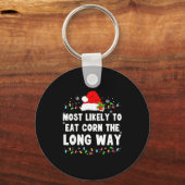 Most Likely To Eat Corn The Long Way Schlüsselanhänger (Vorderseite)