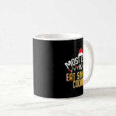 Most Likely To Eat Santas Cookies Funny Family Chr Kaffeetasse (VorderseiteRechts)