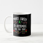 Most Likely To Emble All The Toys Funny Christmas  Kaffeetasse (Links)