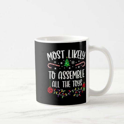 Most Likely To Emble All The Toys Funny Christmas  Kaffeetasse (Rechts)