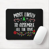 Most Likely To Emble All The Toys Funny Christmas  Mousepad (Mit Mouse)