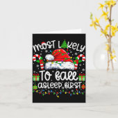 Most Likely To Fall Asleep First Family Matching C Karte (Gelbe Blume)