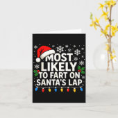 Most Likely To Fart On Santa’s Lap Funny Family Ch Karte (Gelbe Blume)