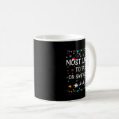 Most Likely To Fart On Santa's Lap Family Christma Kaffeetasse (VorderseiteRechts)