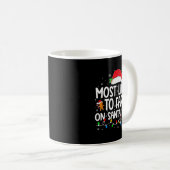 Most Likely To Fart On Santa's Lap Family Christma Kaffeetasse (VorderseiteRechts)