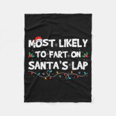 Most Likely To Fart On Santa's Lap Family Matching Fleecedecke (Vorderseite)