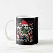 Most Likely To Fart On Santa's Lap Family Matching Kaffeetasse (Links)