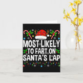 Most Likely To Fart On Santa's Lap Family Matching Karte (Gelbe Blume)