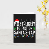 Most Likely To Fart On Santa's Lap Family Matching Karte (Gelbe Blume)