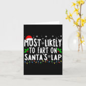 Most Likely To Fart On Santa's Lap Family Matching Karte (Gelbe Blume)
