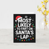 Most Likely To Fart On Santa's Lap Family Matching Karte (Gelbe Blume)