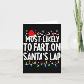 Most Likely To Fart On Santa's Lap Family Matching Karte (Vorderseite)