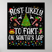 Most Likely To Fart On Santa's Lap Family Matching Poster (Vorne)