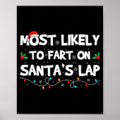 Most Likely To Fart On Santa's Lap Family Matching Poster (Vorne)