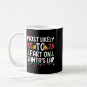 Most Likely To Fart On Santa's Lap Funny Christmas Kaffeetasse (Links)