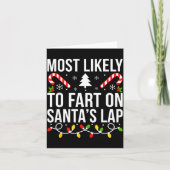Most Likely To Fart On Santas Lap Funny Christmas  Karte (Vorderseite)