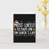Most Likely To Fart On Santas Lap Funny Christmas Karte (Gelbe Blume)