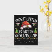 Most Likely To Fart On Santa's Lap Funny Christmas Karte (Gelbe Blume)