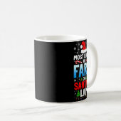 Most Likely To Fart On Santa's Lap Funny Embarring Kaffeetasse (VorderseiteRechts)