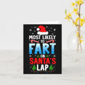 Most Likely To Fart On Santa's Lap Funny Embarring Karte (Gelbe Blume)