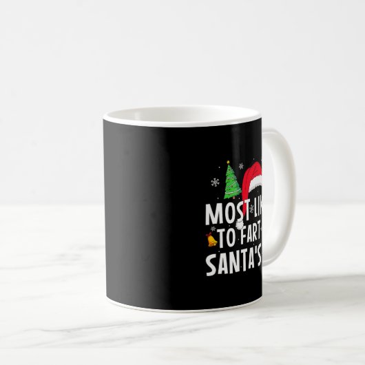 Most Likely To Fart On Santa's Lap Matching Family Kaffeetasse (VorderseiteRechts)
